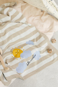 Happy Sunshine Strikket Pledd-Cloud