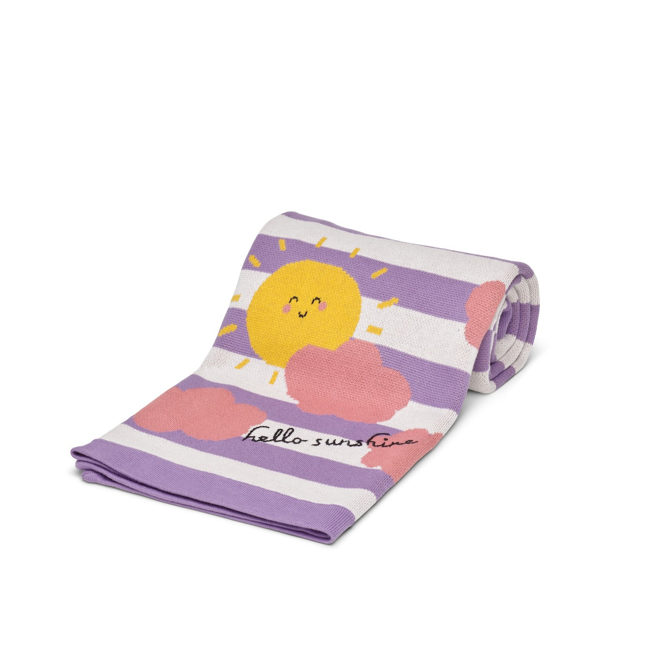 Happy Sunshine Knitted Throw-Cloud-Smoky Mauve