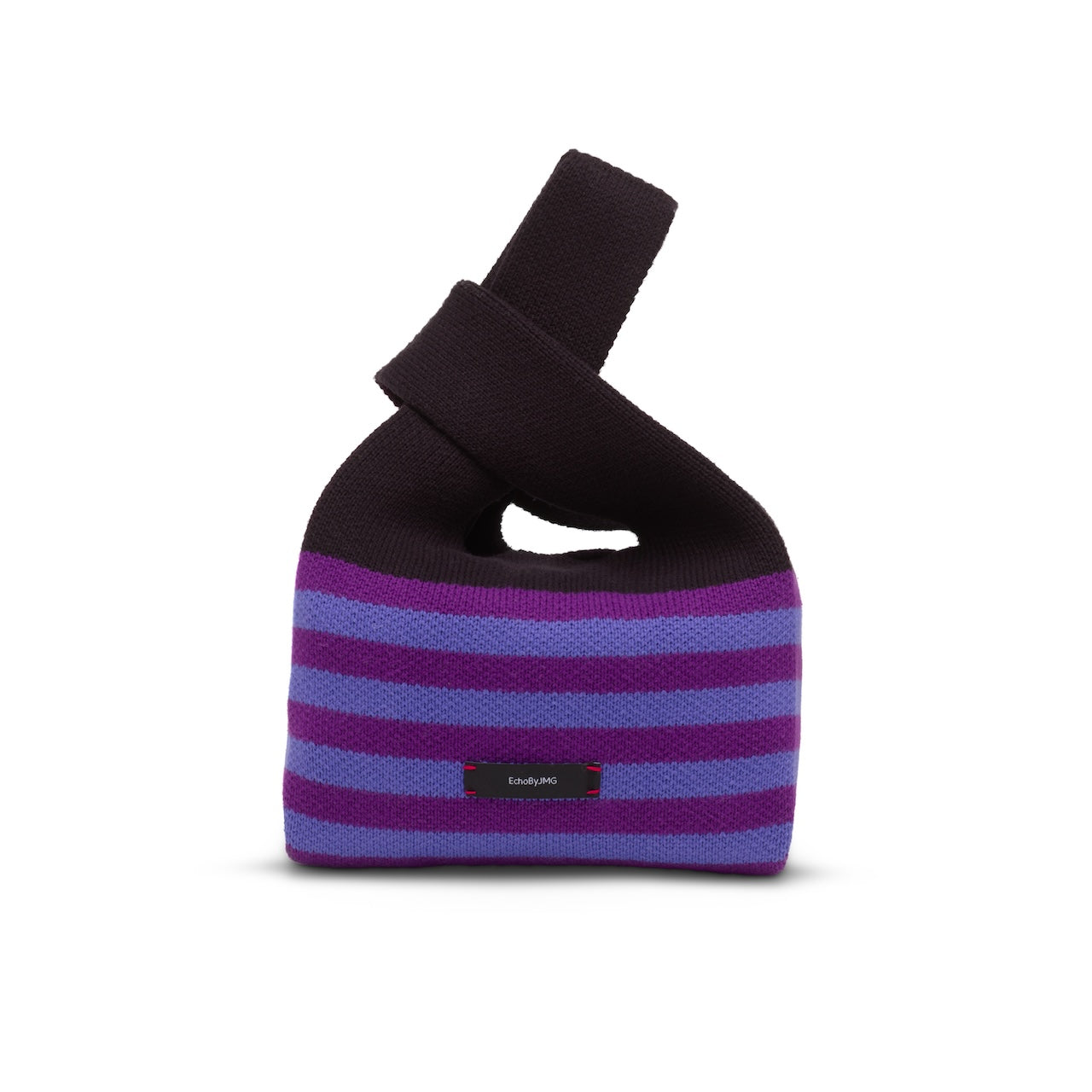 Happy Stripe Knitted Lunch Bag-Smoky Mauve
