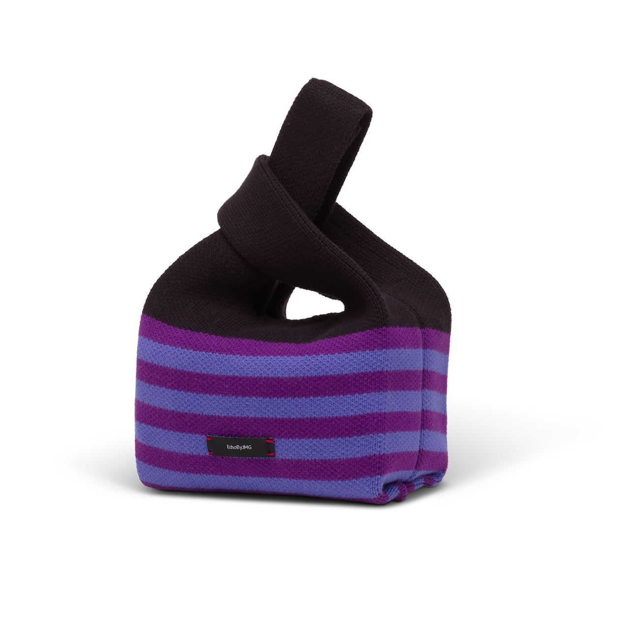 Happy Stripe Knitted Lunch Bag-Smoky Mauve