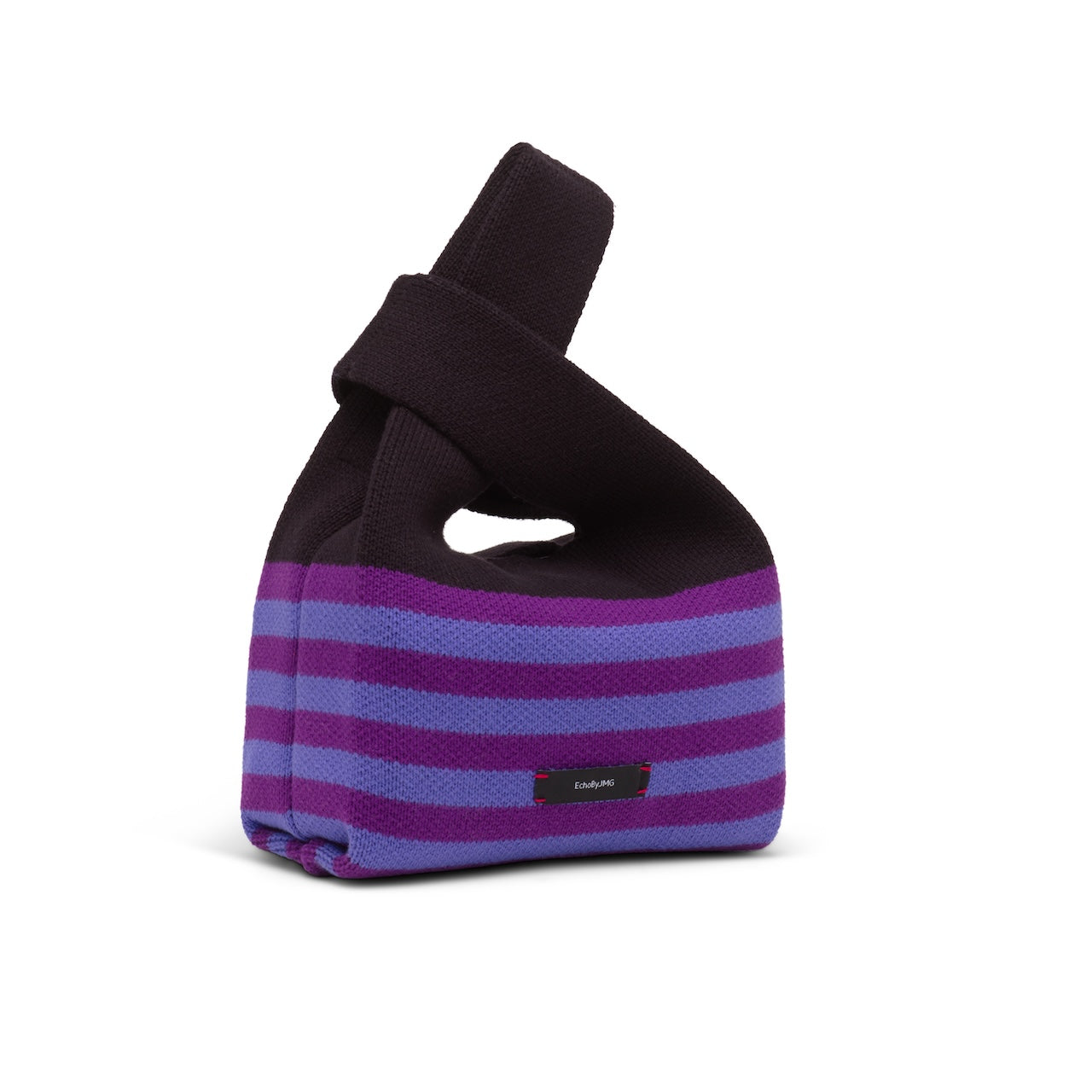 Happy Stripe Knitted Lunch Bag-Smoky Mauve