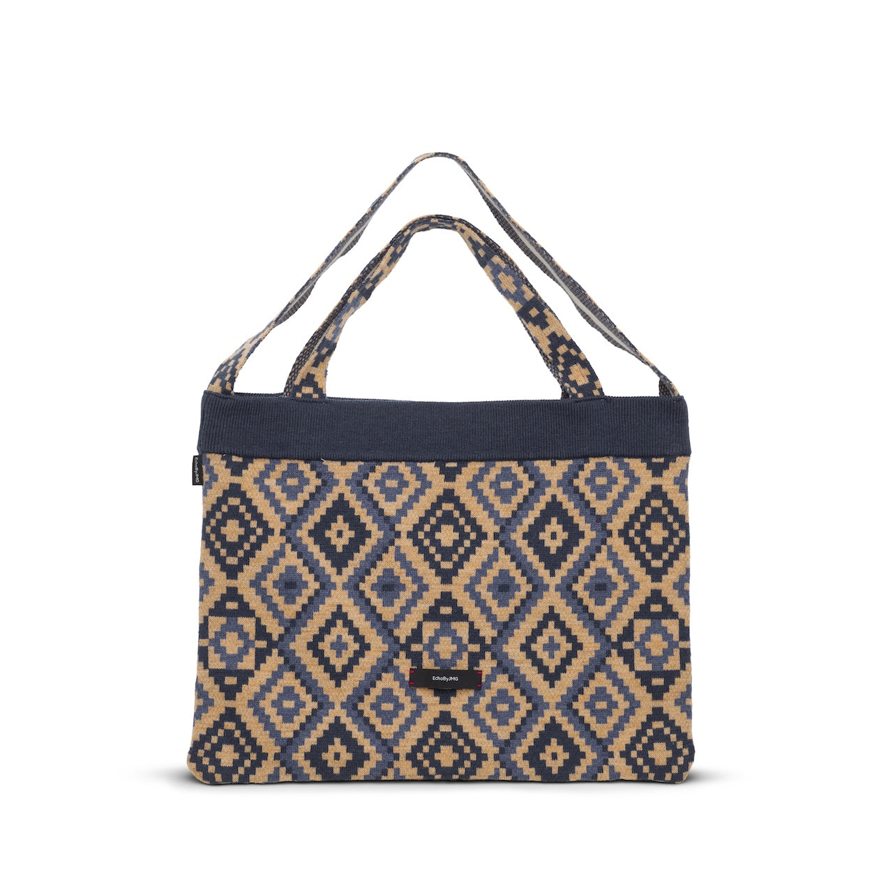 Denim Diamond Knitted Tote