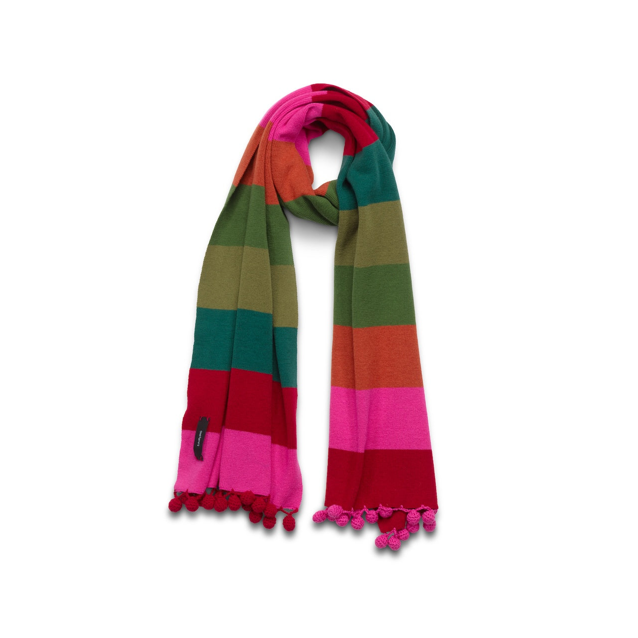 Rainbow Crossing Knitted Scarf-Rainbow