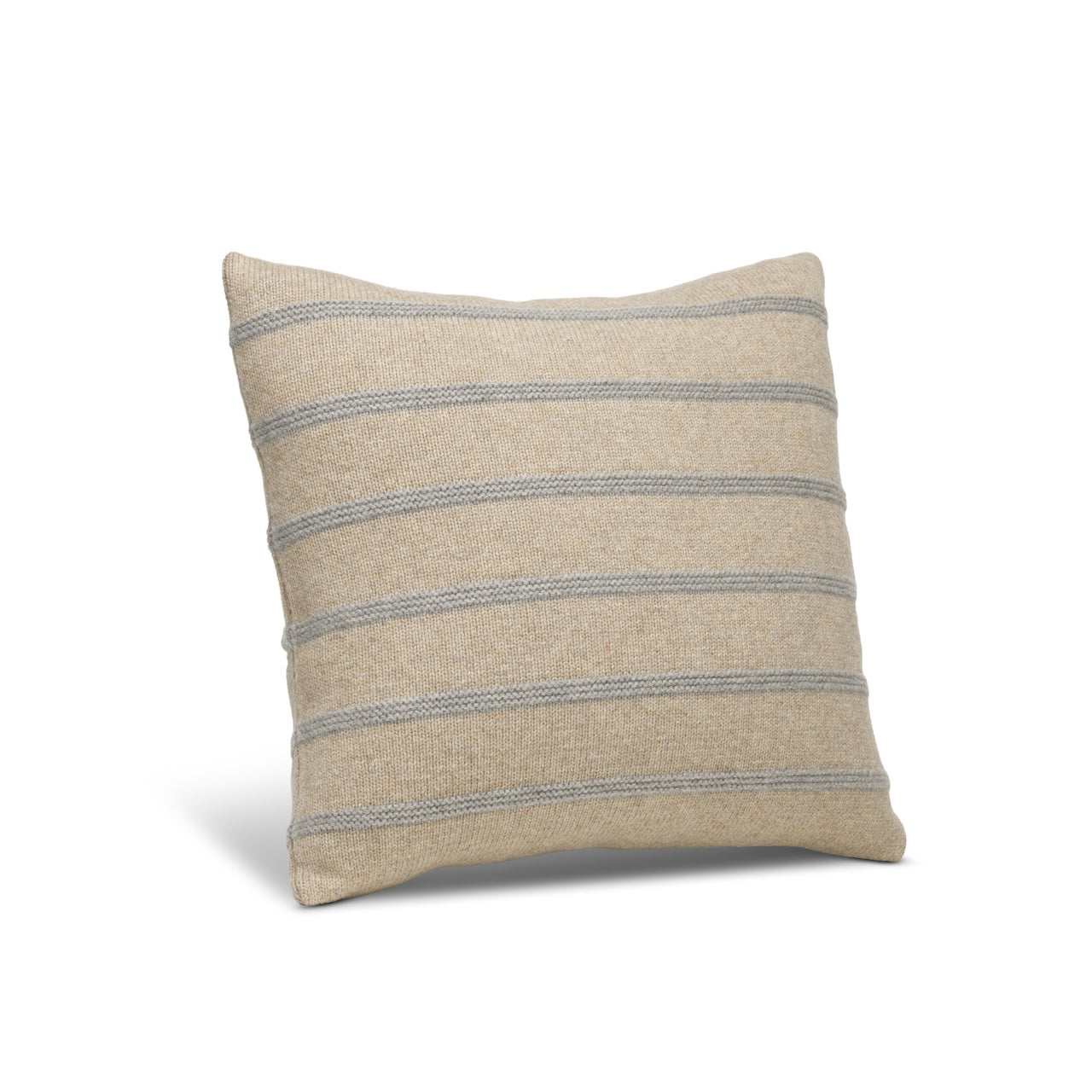 Hills & Valleys Knitted Cushion Cover-Oat