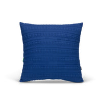 Carousel Stripes Knitted Cushion Cover-Violet Blue
