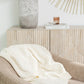 Twister Rope Knitted Blanket-Creamy