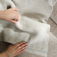 Rollercoaster Tracks Knitted Blanket-Linen