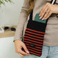 Fun Stripes Knitted Pcase-Pumpkin