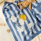 Happy Sunshine Strikket Pledd – Lyseblå
