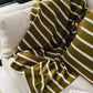Hills & Valleys Knitted Throw-Vertiver Green