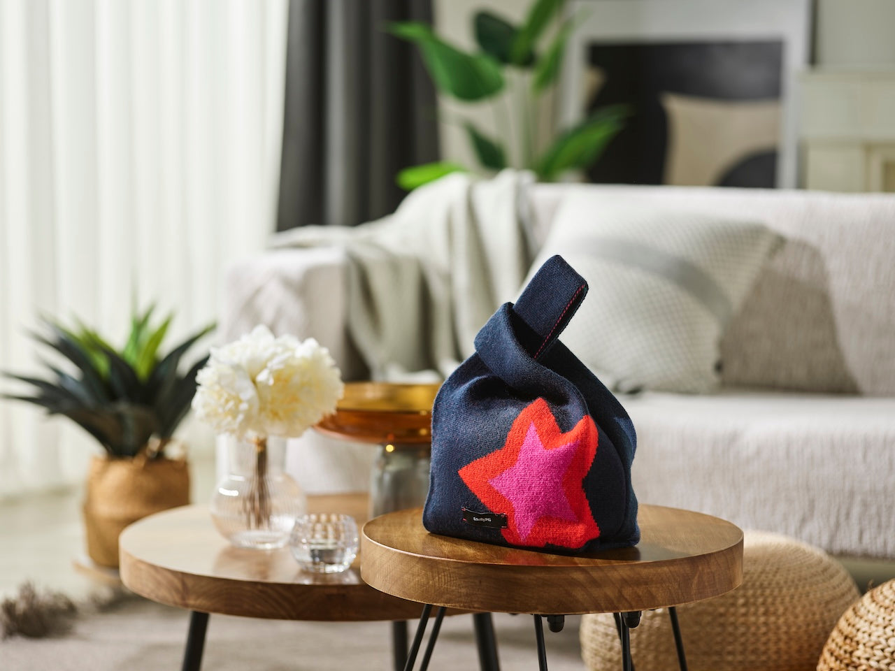 Star Pop Knitted Bag-Dk Royal