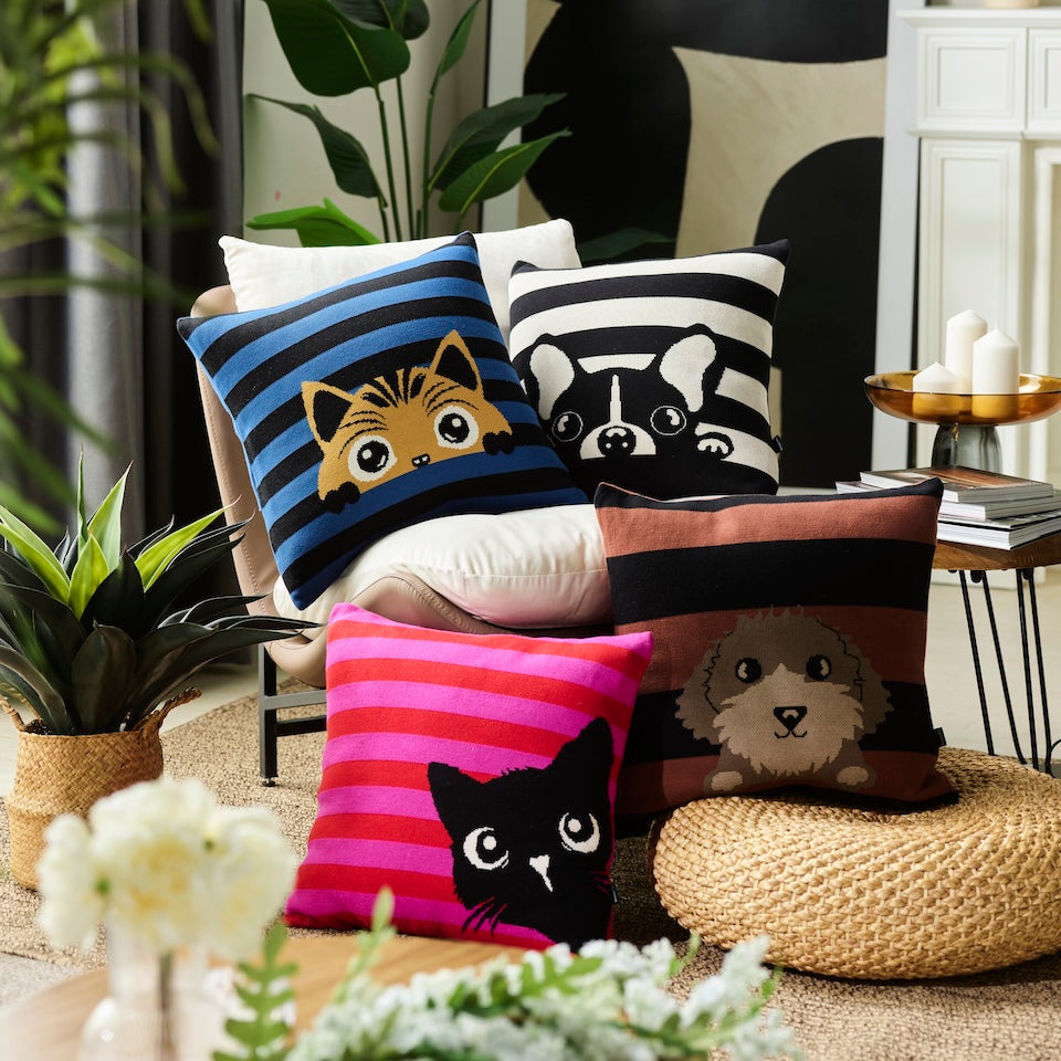 Fluff & Paws Knitted Cushion Cover