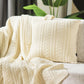Twister Rope Knitted Blanket-Creamy